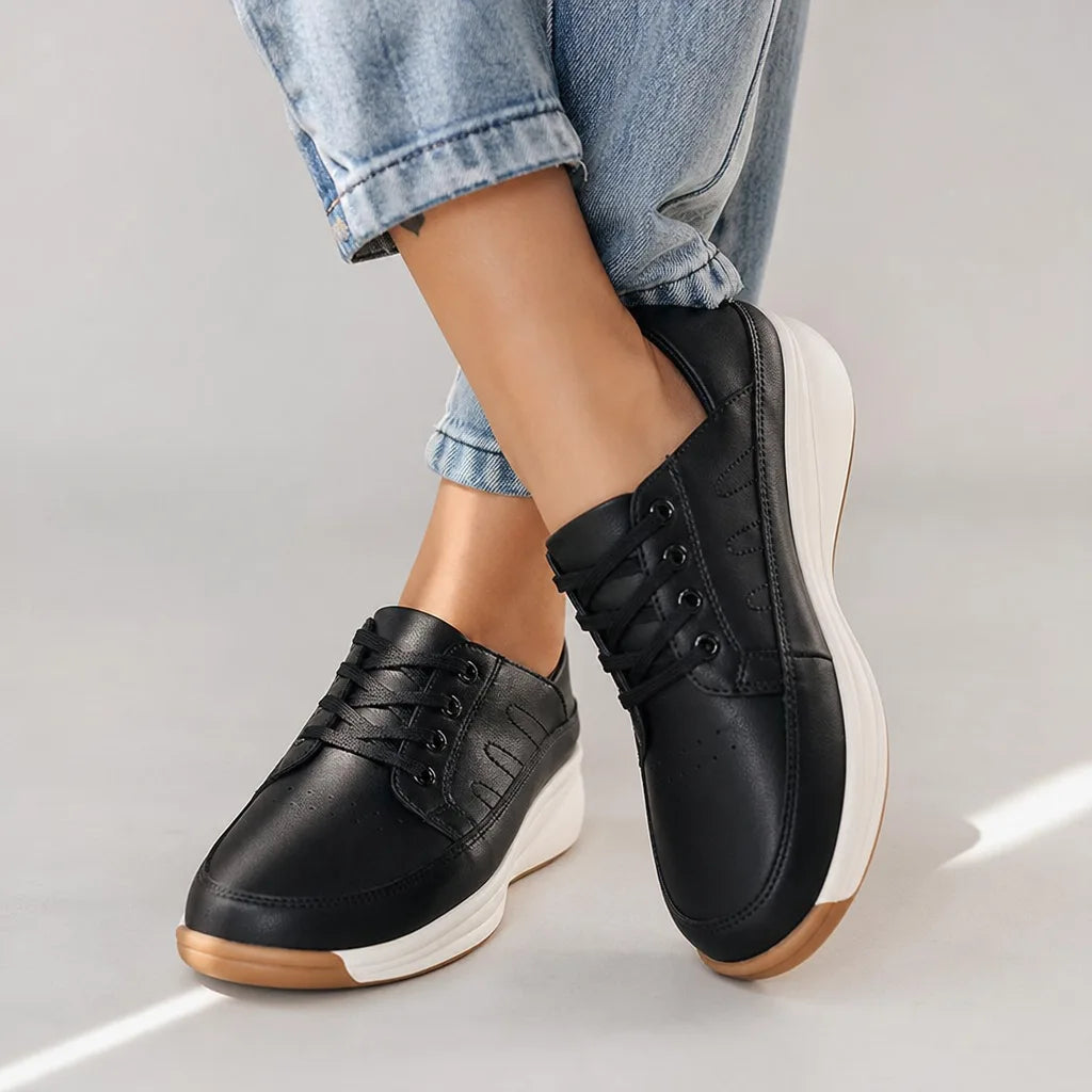 Dakota Lace-Up Sneakers  - By Qivii