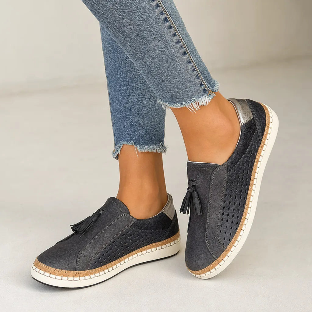 Delphine Tassel Slip-On Loafers  - By Qivii