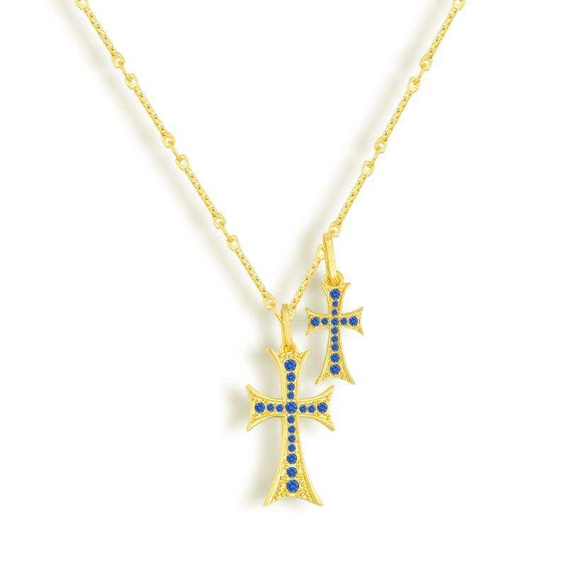 Double Cross Me Necklace | By Qivii