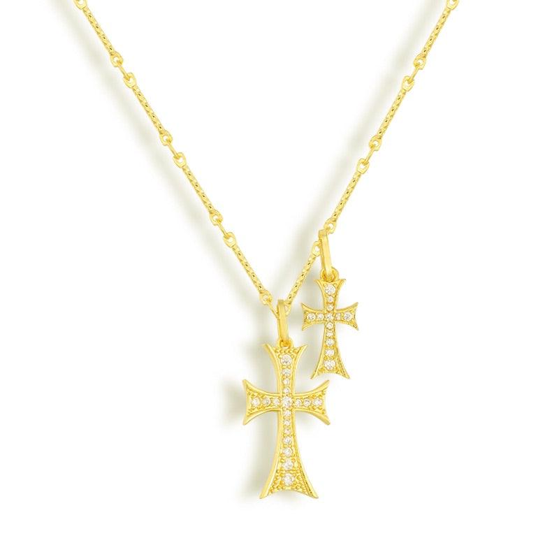 Double Cross Me Necklace | By Qivii