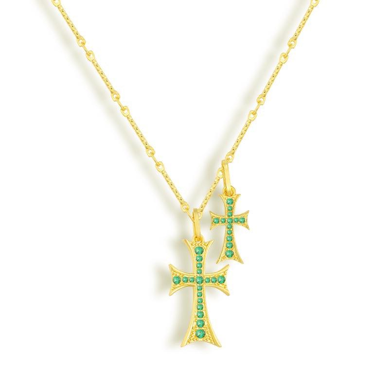 Double Cross Me Necklace | By Qivii