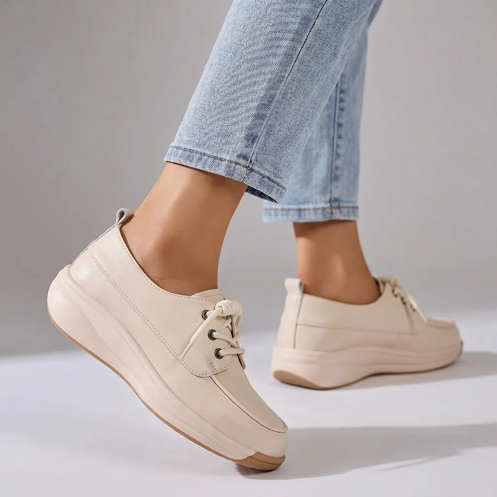 Eliza Wedge Slip-On Flats  - By Qivii