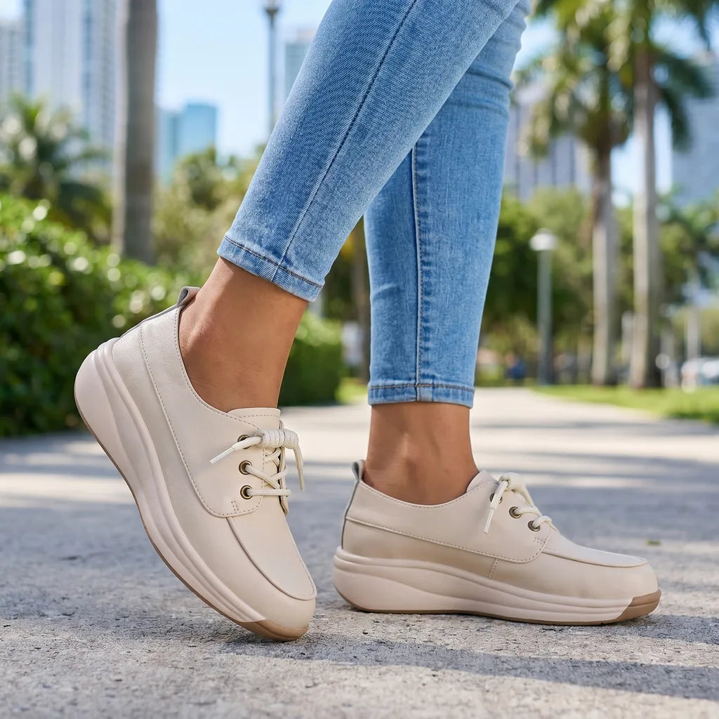 Eliza Wedge Slip-On Flats  - By Qivii