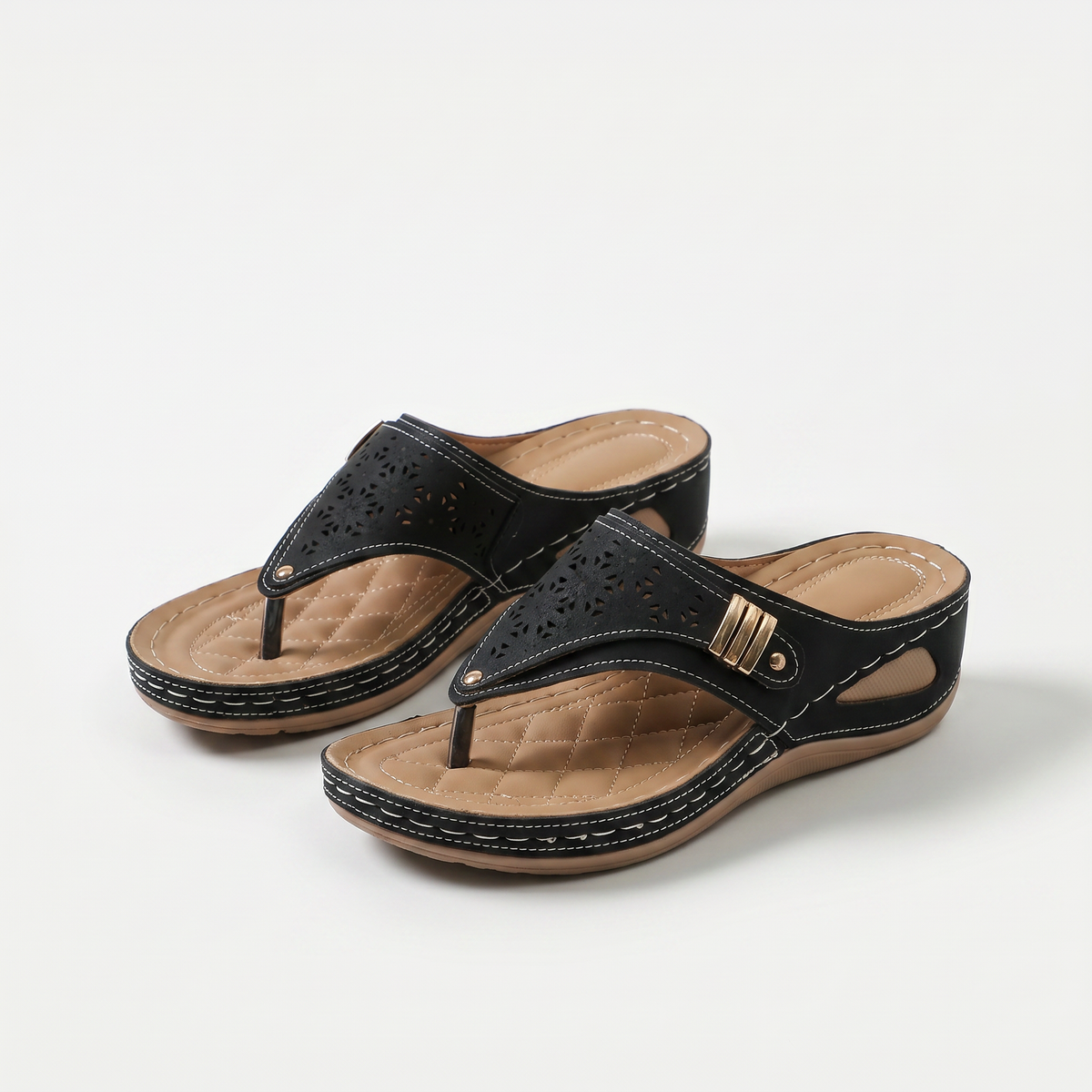 Élodie - Keil-Zehensandalen für Dame  - By Qivii