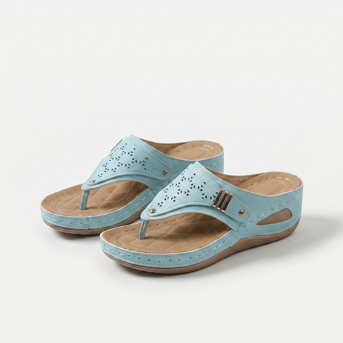 Élodie - Keil-Zehensandalen für Dame  - By Qivii