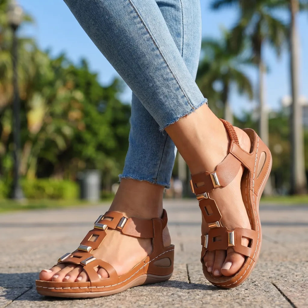 Evelyn T-Strap Sandals  - By Qivii