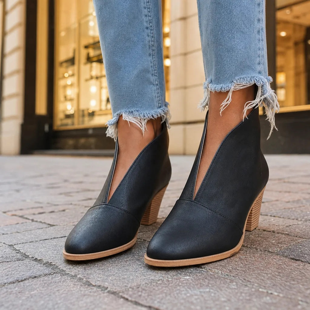 Fenella | Womens Fall Ankle Booties  - By Qivii
