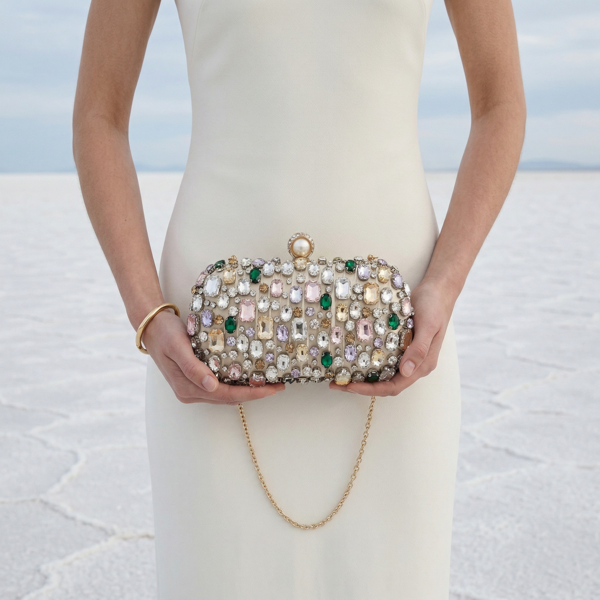 Mosaic Crystal Clutch  - By Qivii