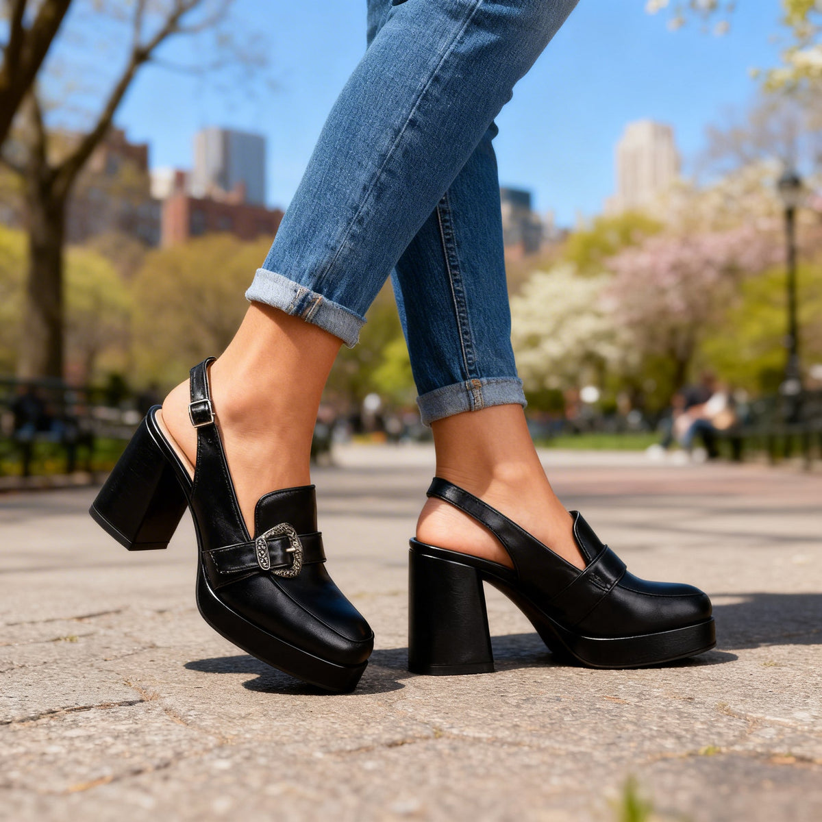Arianna Slingback Heels  - By Qivii