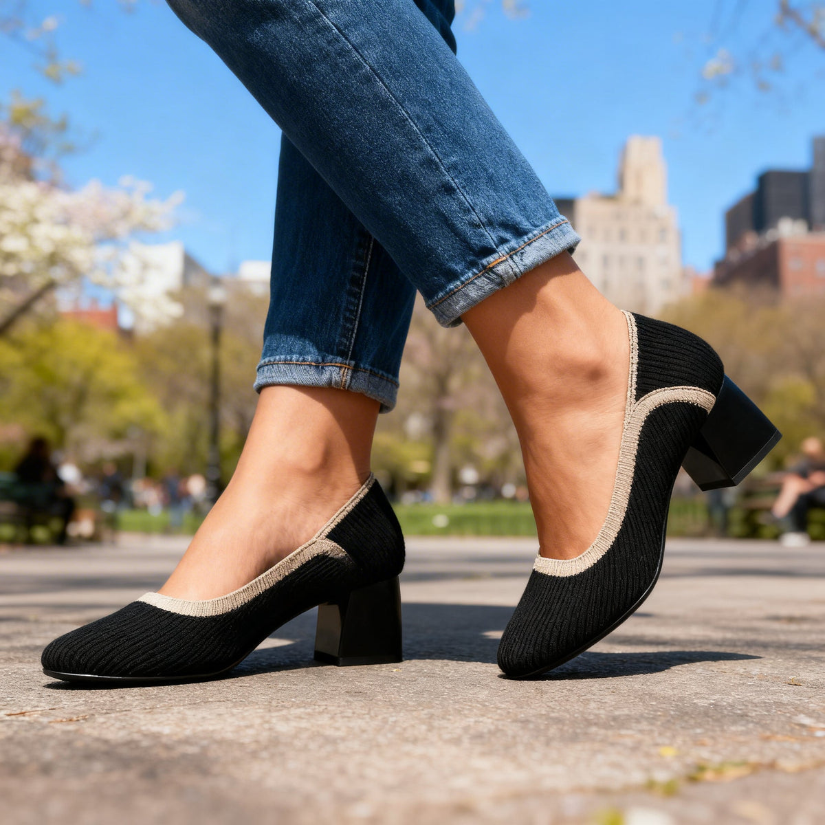 Rosabella Woven Pumps  - By Qivii