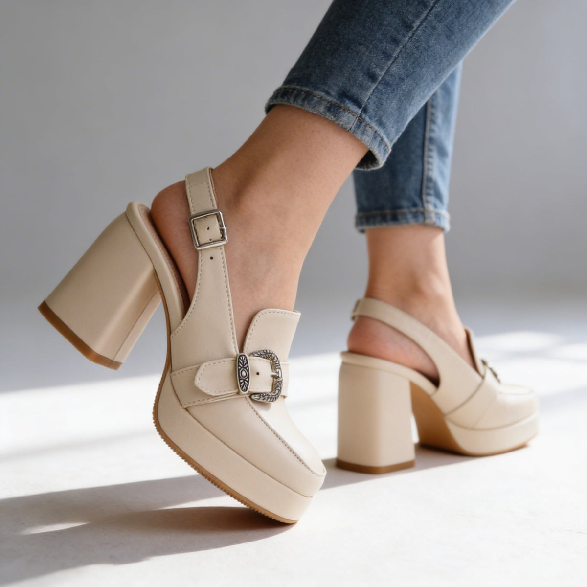 Arianna Slingback Heels  - By Qivii