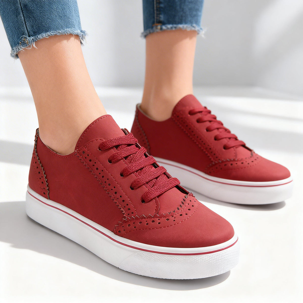Lillian Brogue Sneakers  - By Qivii