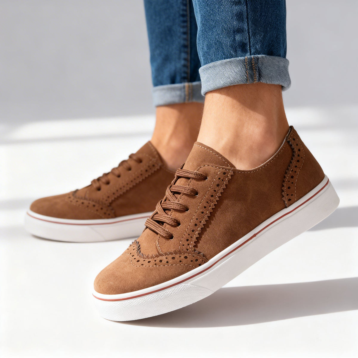 Lillian Brogue Sneakers  - By Qivii