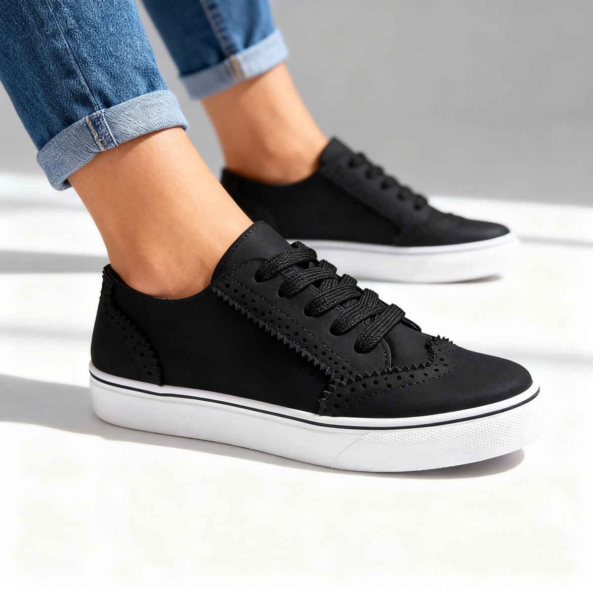 Lillian Brogue Sneakers  - By Qivii