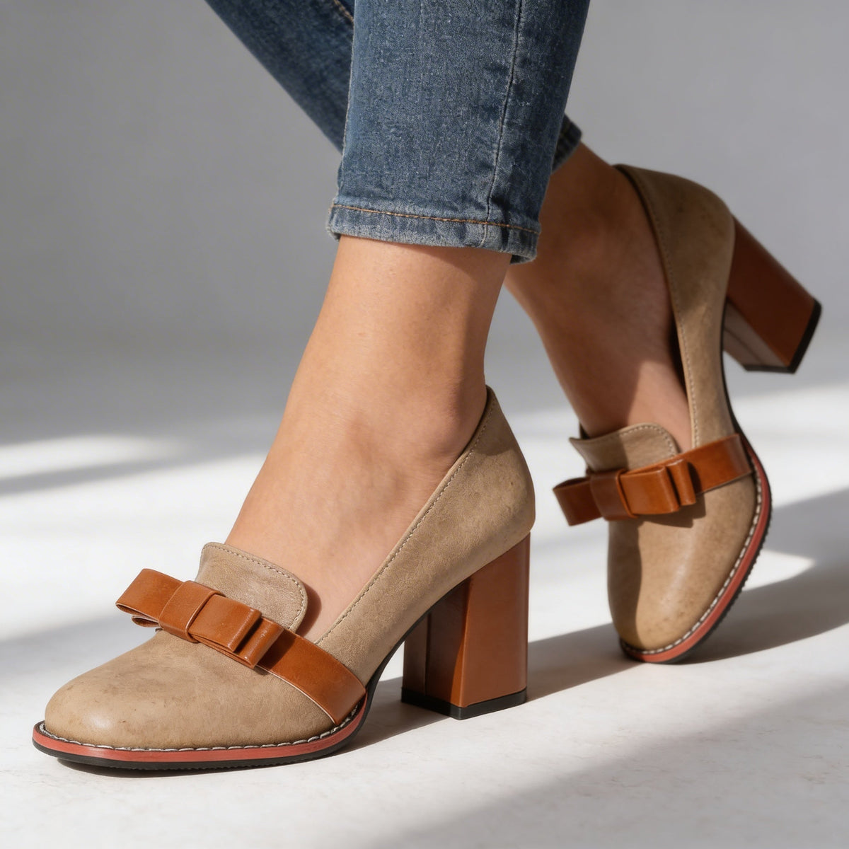 Abigail Bow Strap Loafers  - By Qivii