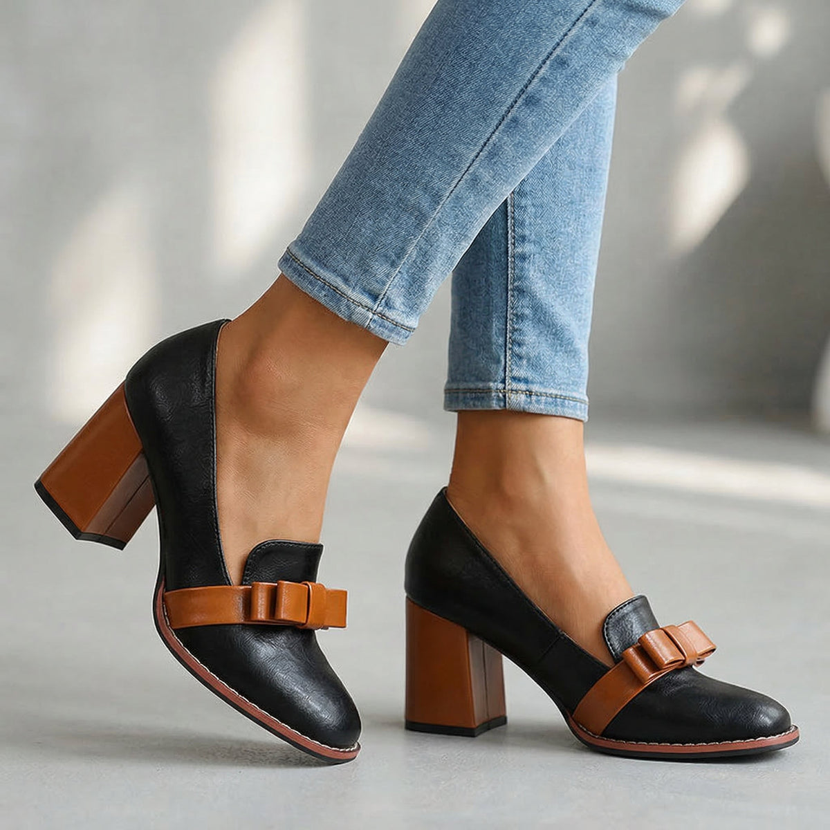 Abigail Bow Strap Loafers  - By Qivii