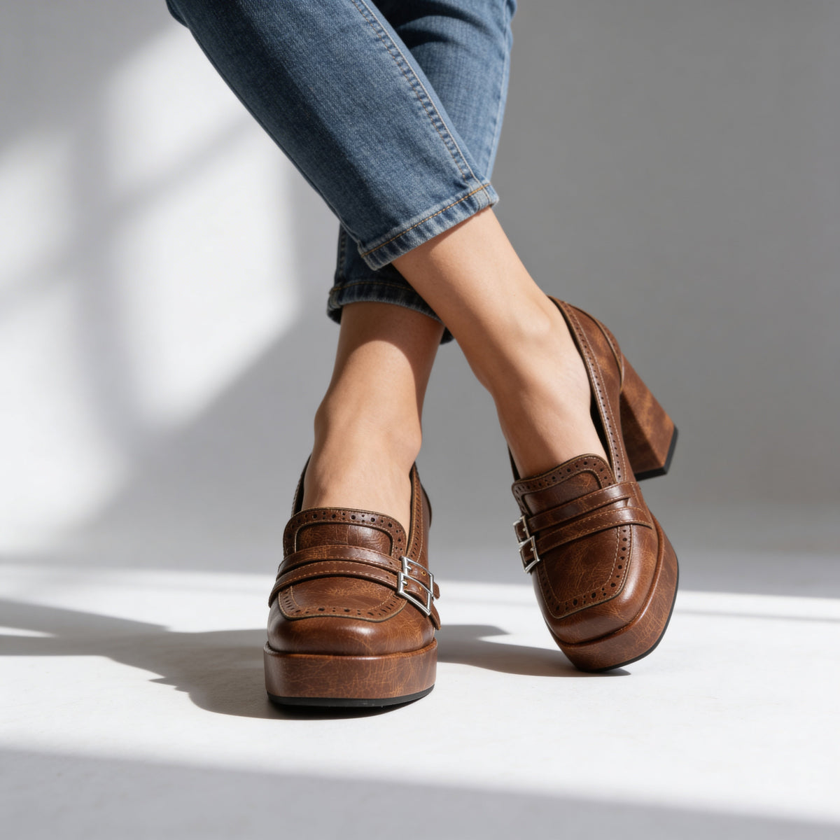Adriana Brogue Loafers  - By Qivii