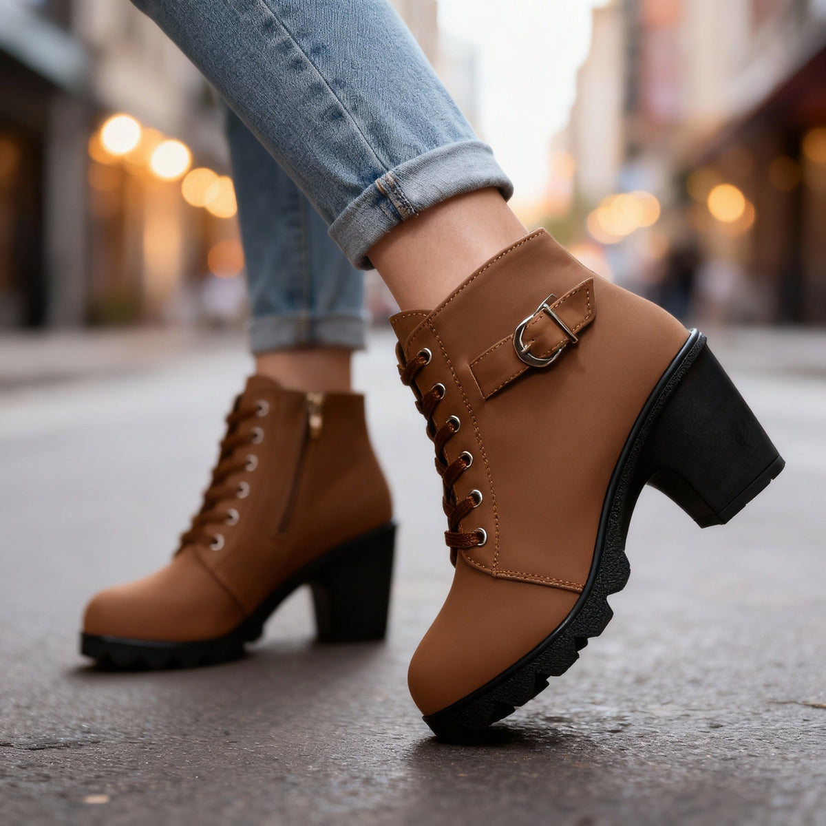 Ariella Ankle Boots  - By Qivii