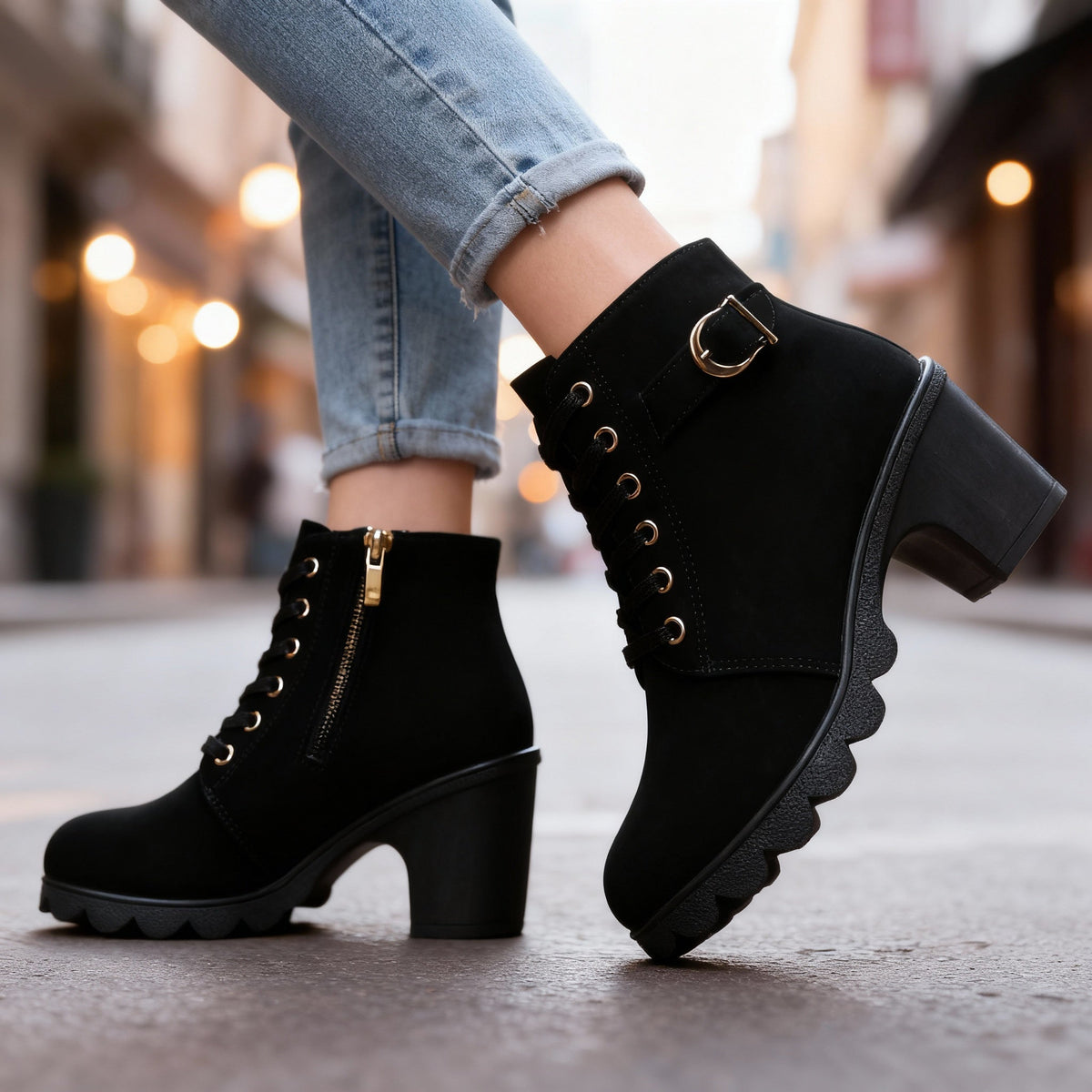 Ariella Ankle Boots  - By Qivii
