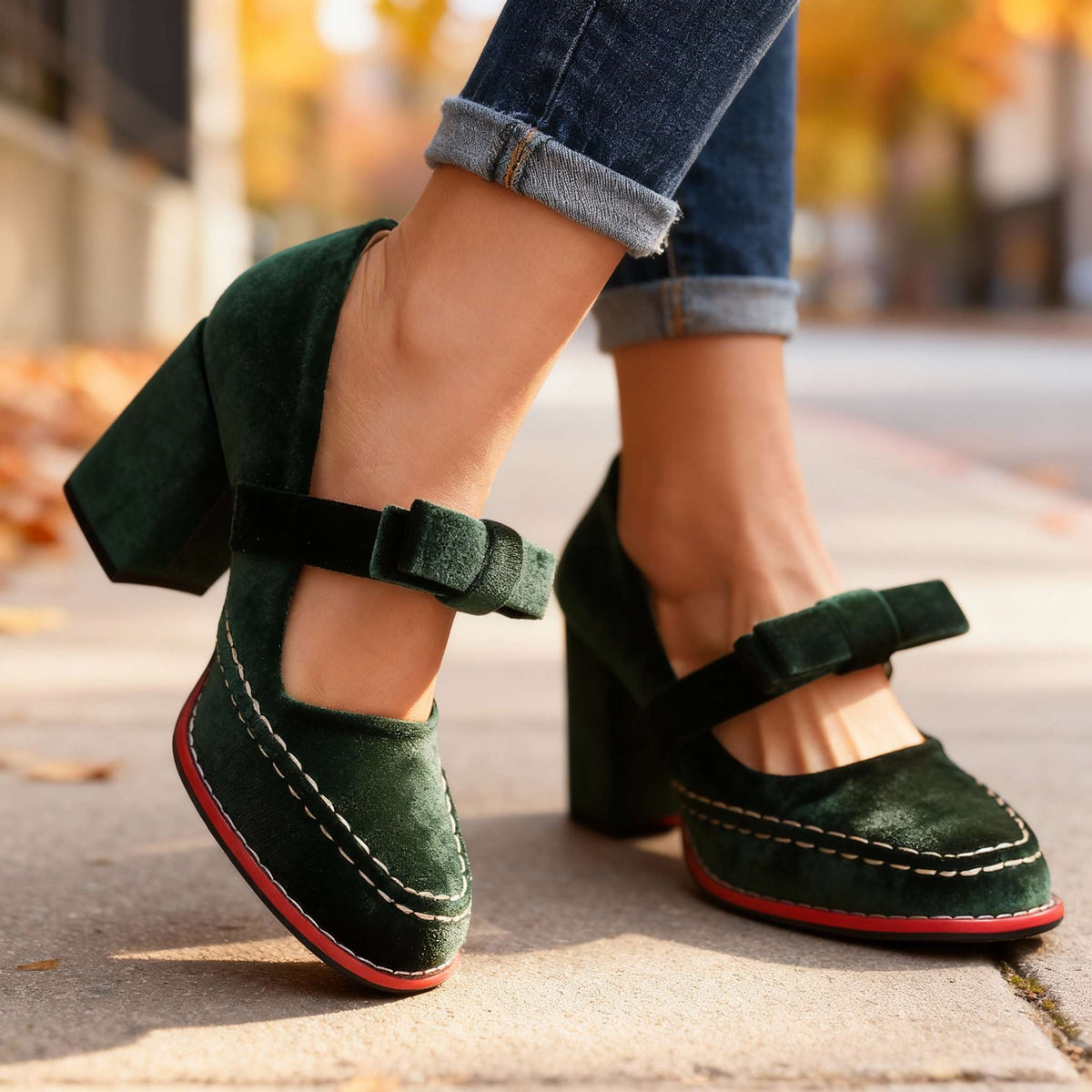 Alessia Velvet Loafers  - By Qivii
