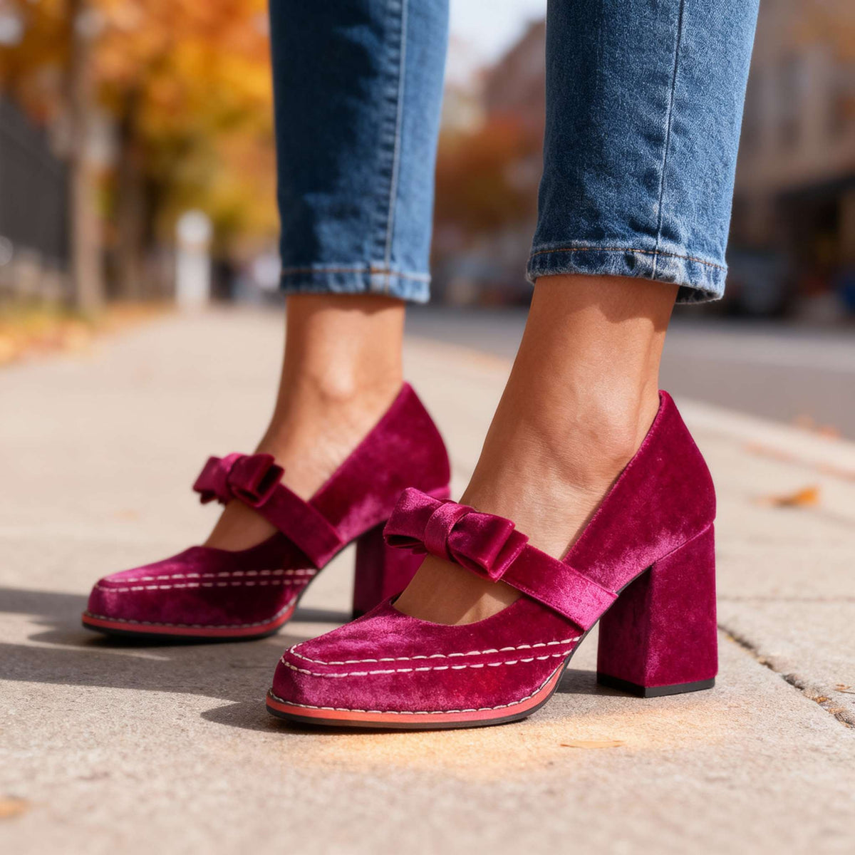 Alessia Velvet Loafers  - By Qivii