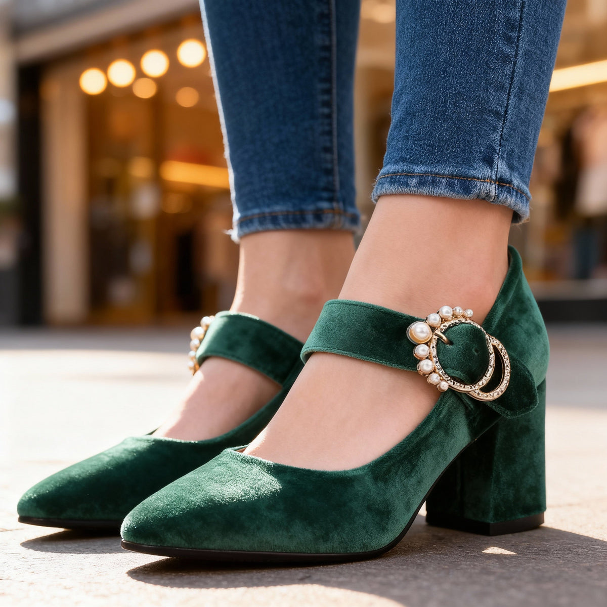 Clarissa Velvet Heels  - By Qivii