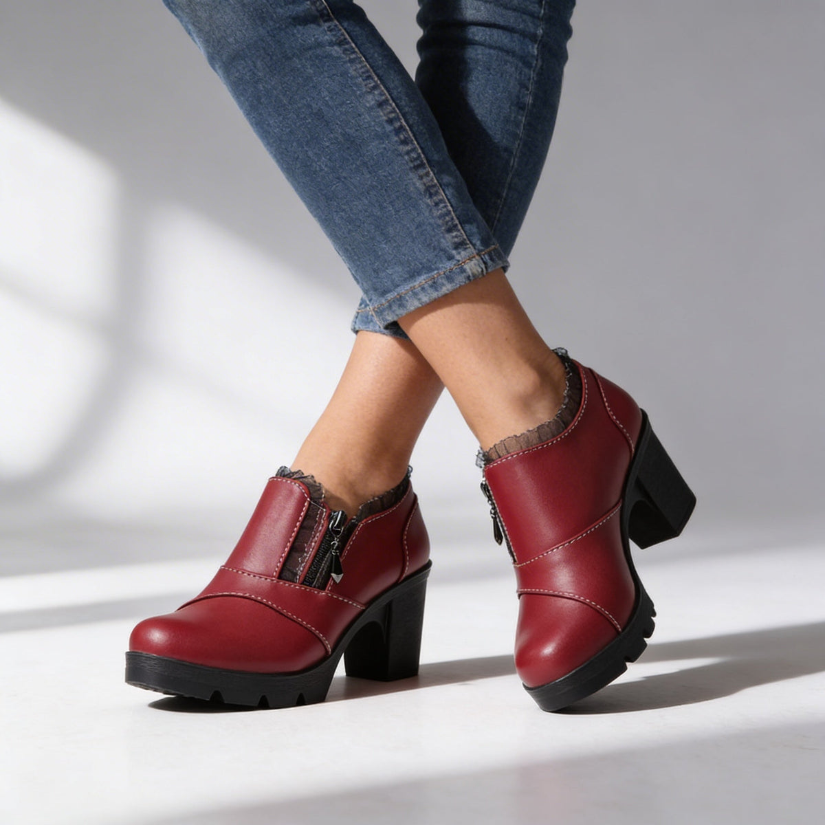 Shannon Ankle Boots  - By Qivii