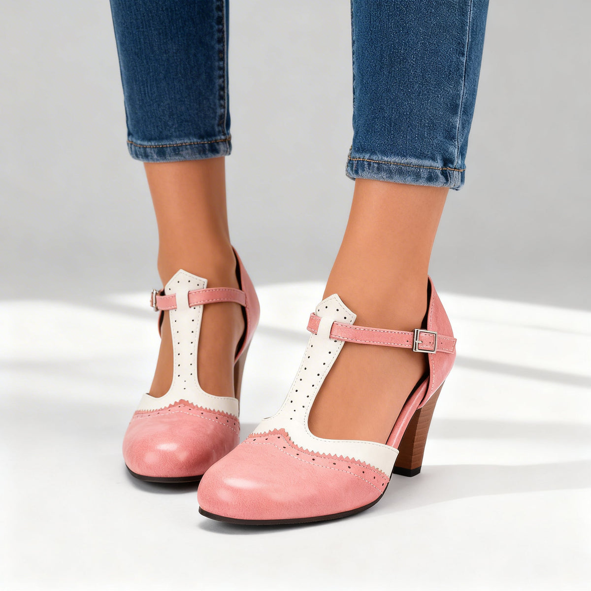 Isabella Brogue Pumps  - By Qivii
