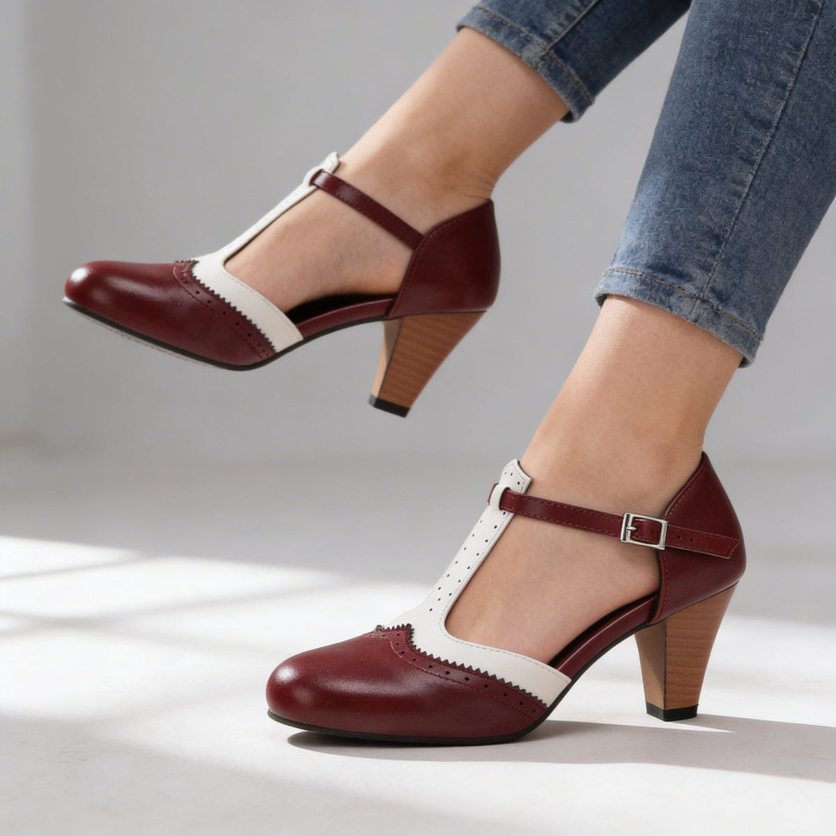 Isabella Brogue Pumps  - By Qivii