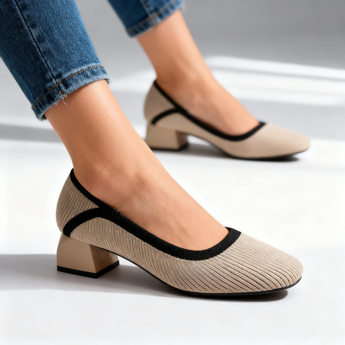 Rosabella Woven Pumps  - By Qivii
