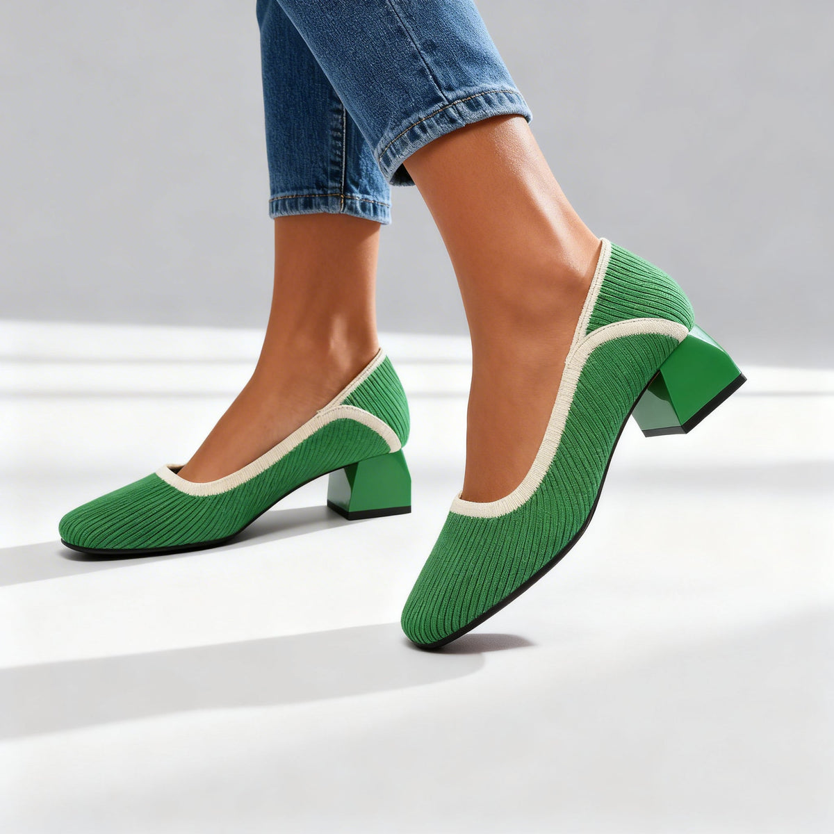 Rosabella Woven Pumps  - By Qivii