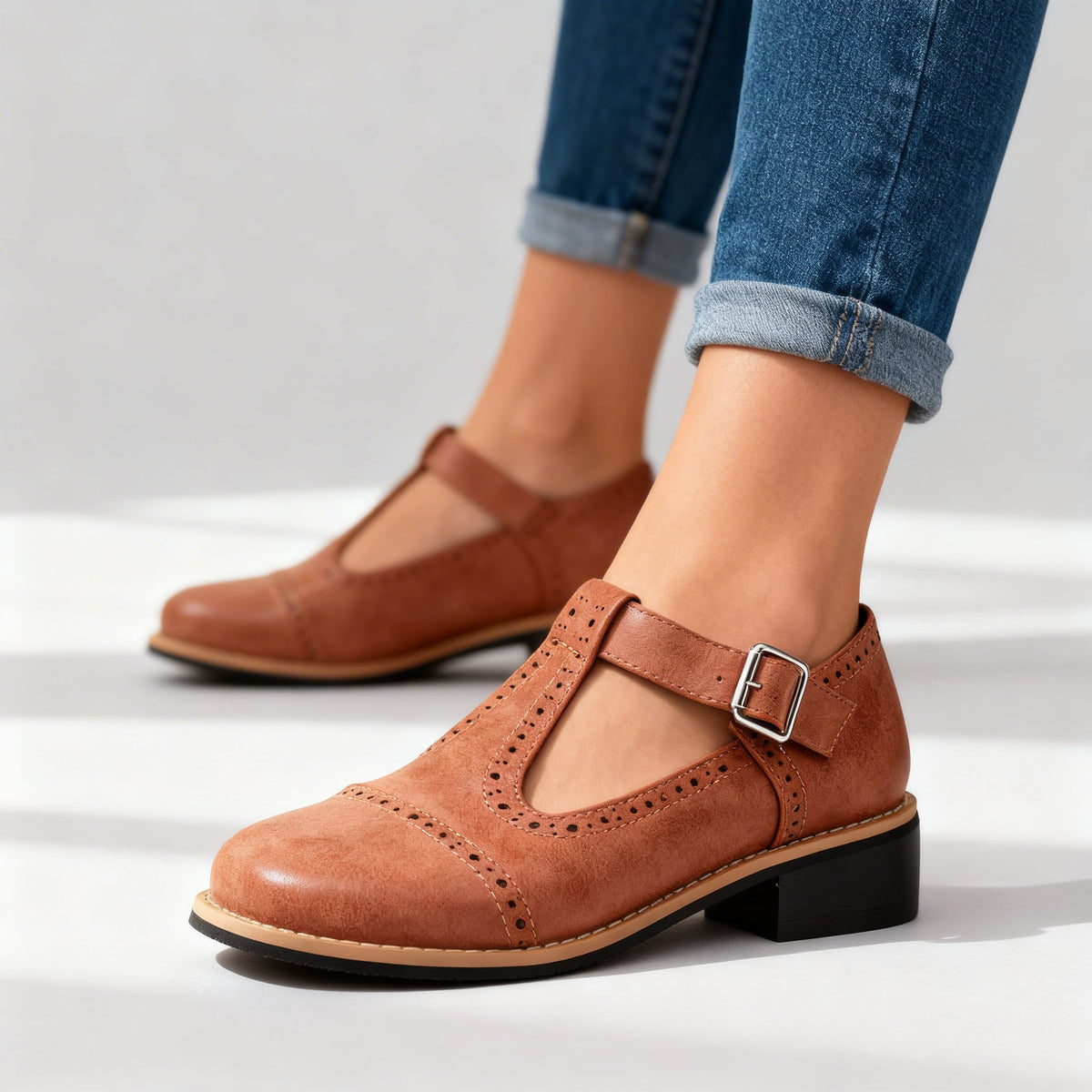 Annie Lou Brogue Loafers  - By Qivii