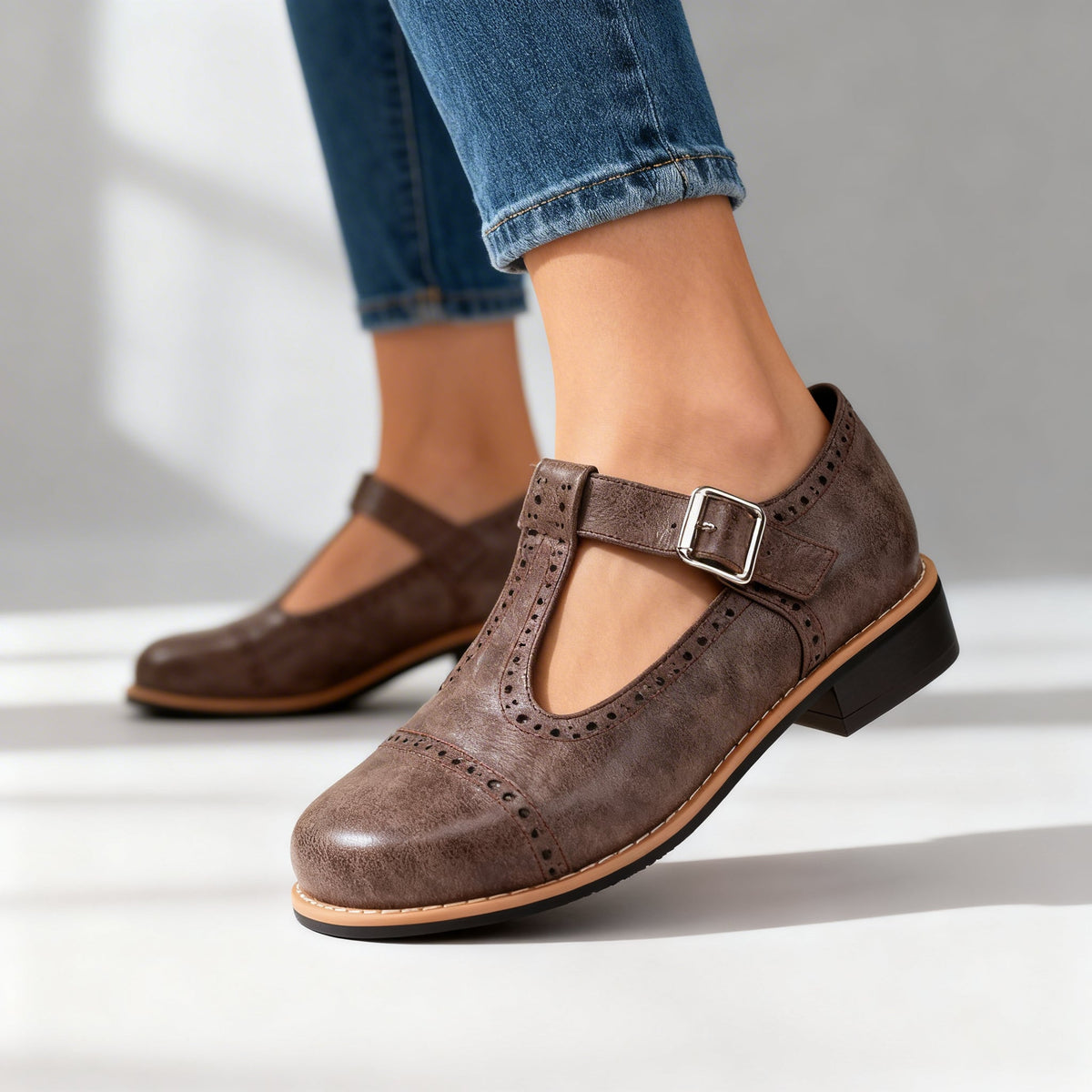 Annie Lou Brogue Loafers  - By Qivii