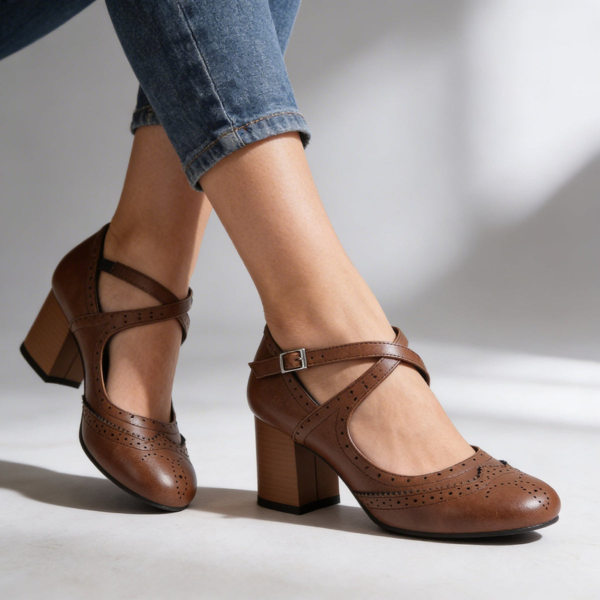Lilly Brogue Loafers  - By Qivii