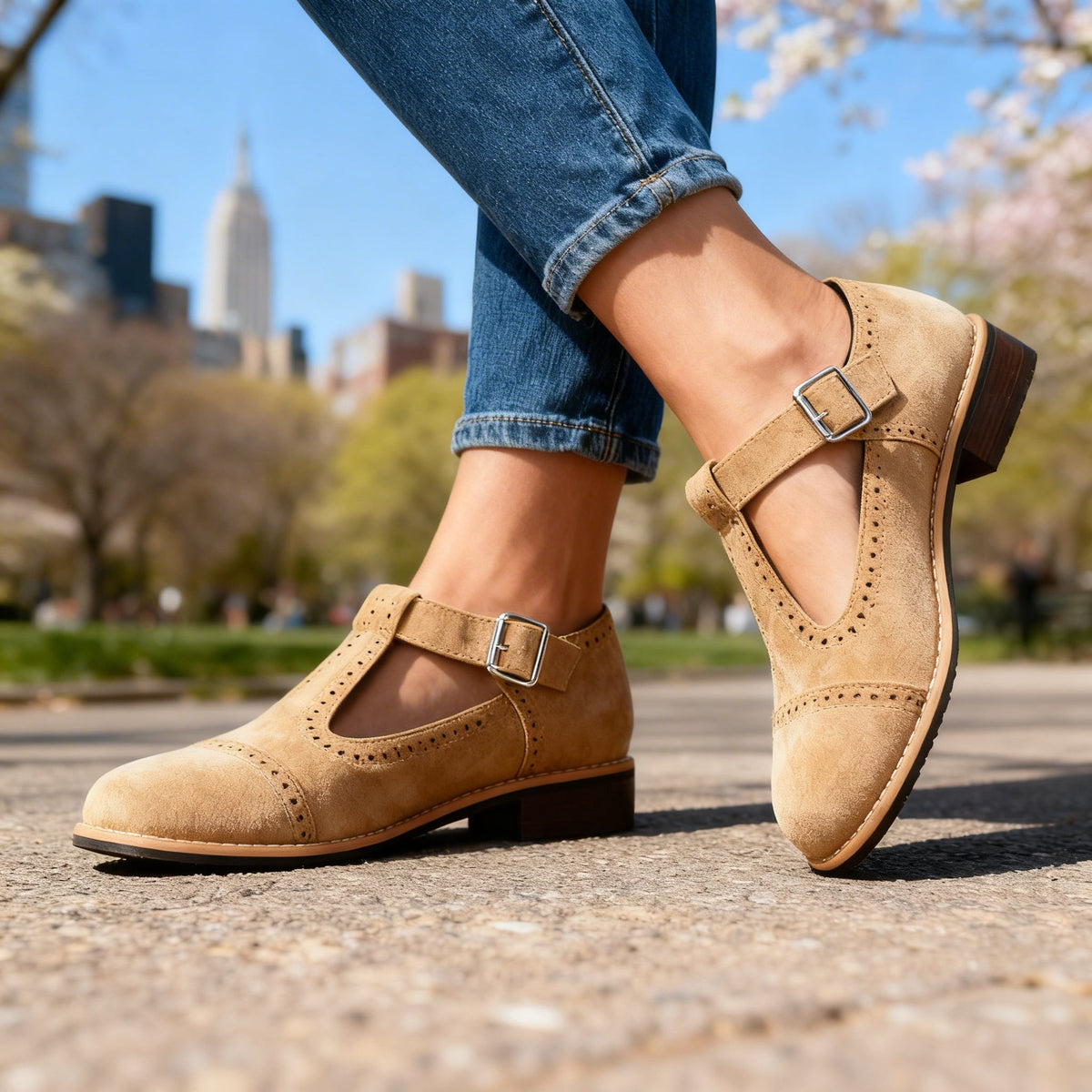 Annie Lou Brogue Loafers  - By Qivii