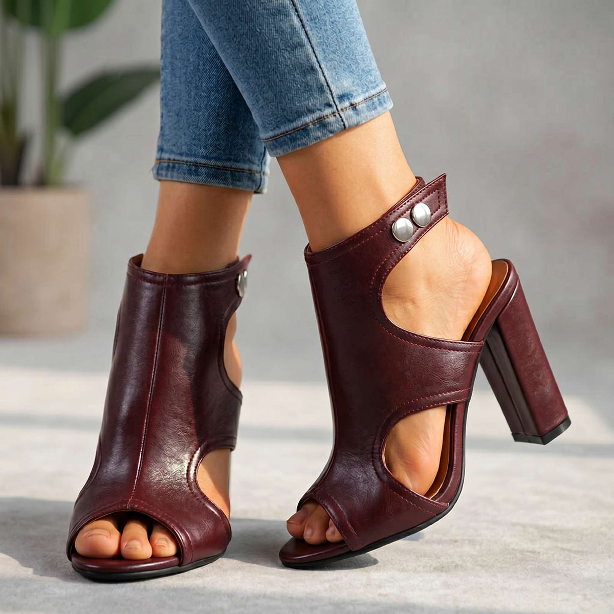 Scarlett Open Toe Heels  - By Qivii
