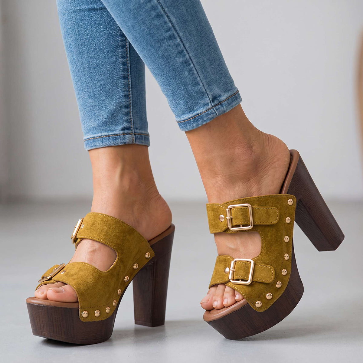 Veronica Buckle Strap Heels  - By Qivii