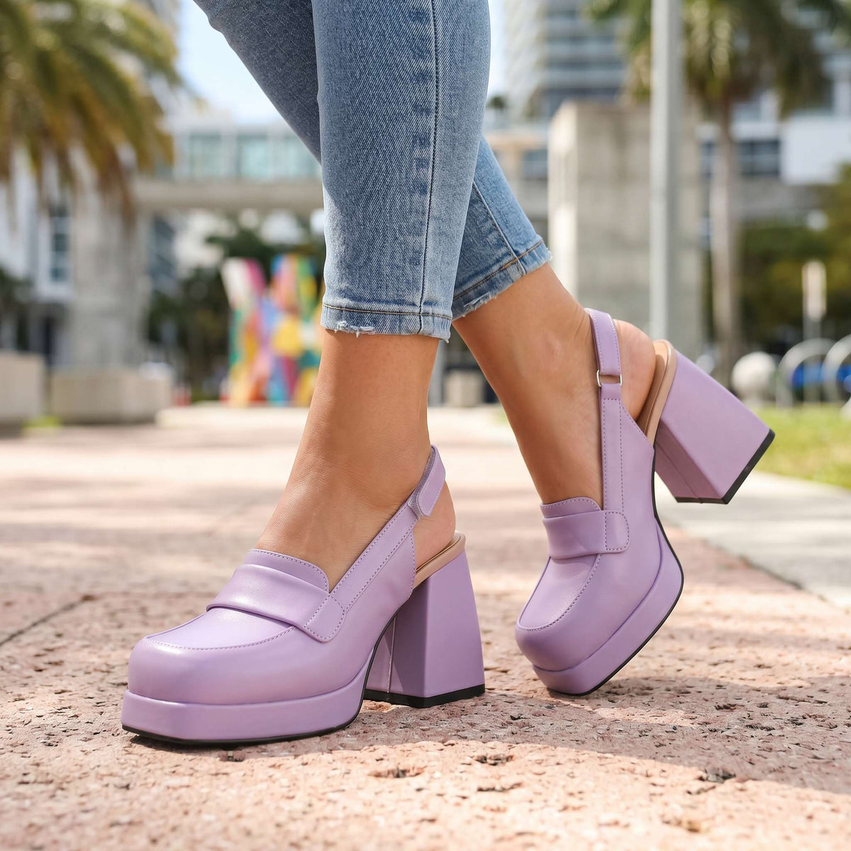 Alicia Slingback Heels  - By Qivii