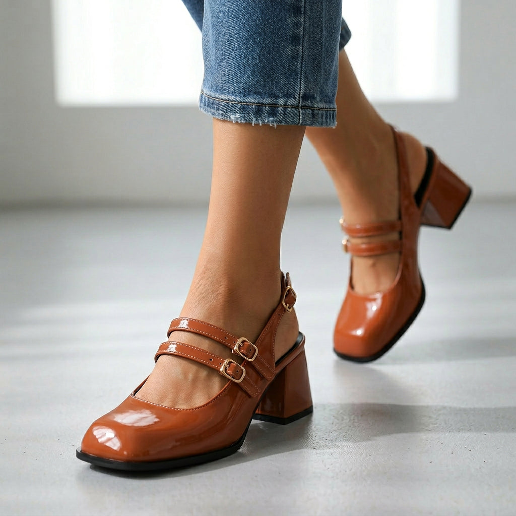 Delilah Twin Slingback Loafers  - By Qivii