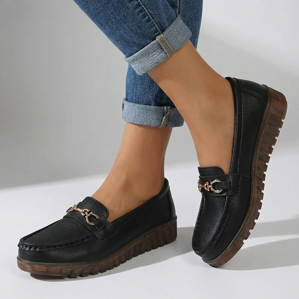 Elara Orthopedic Buckle Loafers  - By Qivii