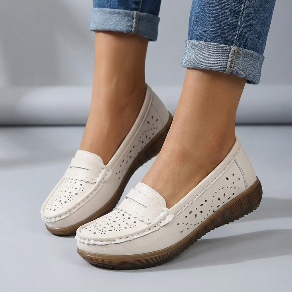 Amara Orthopedic Perforated Loafers  - By Qivii