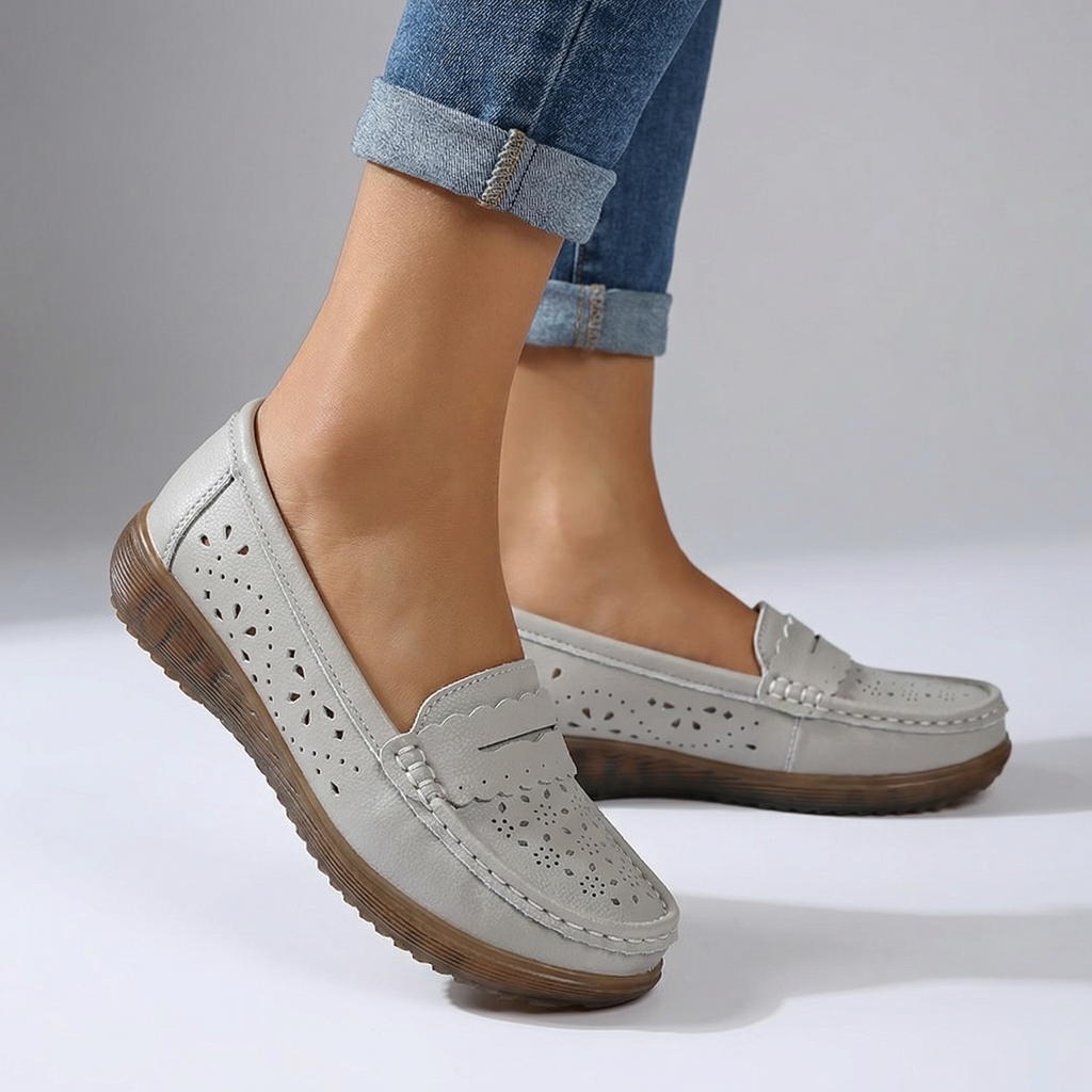 Amara Orthopedic Perforated Loafers  - By Qivii