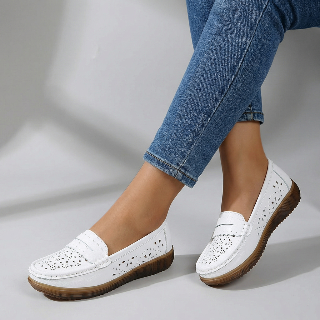 Amara Orthopedic Perforated Loafers  - By Qivii