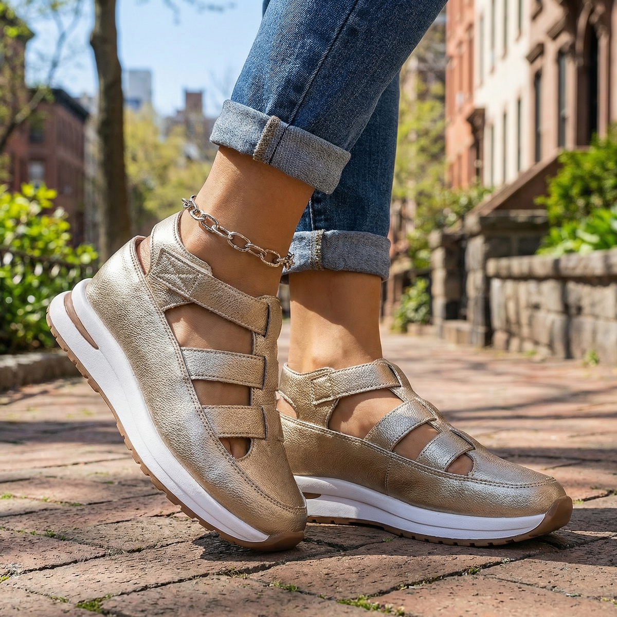 Celia Wedge Sandals  - By Qivii