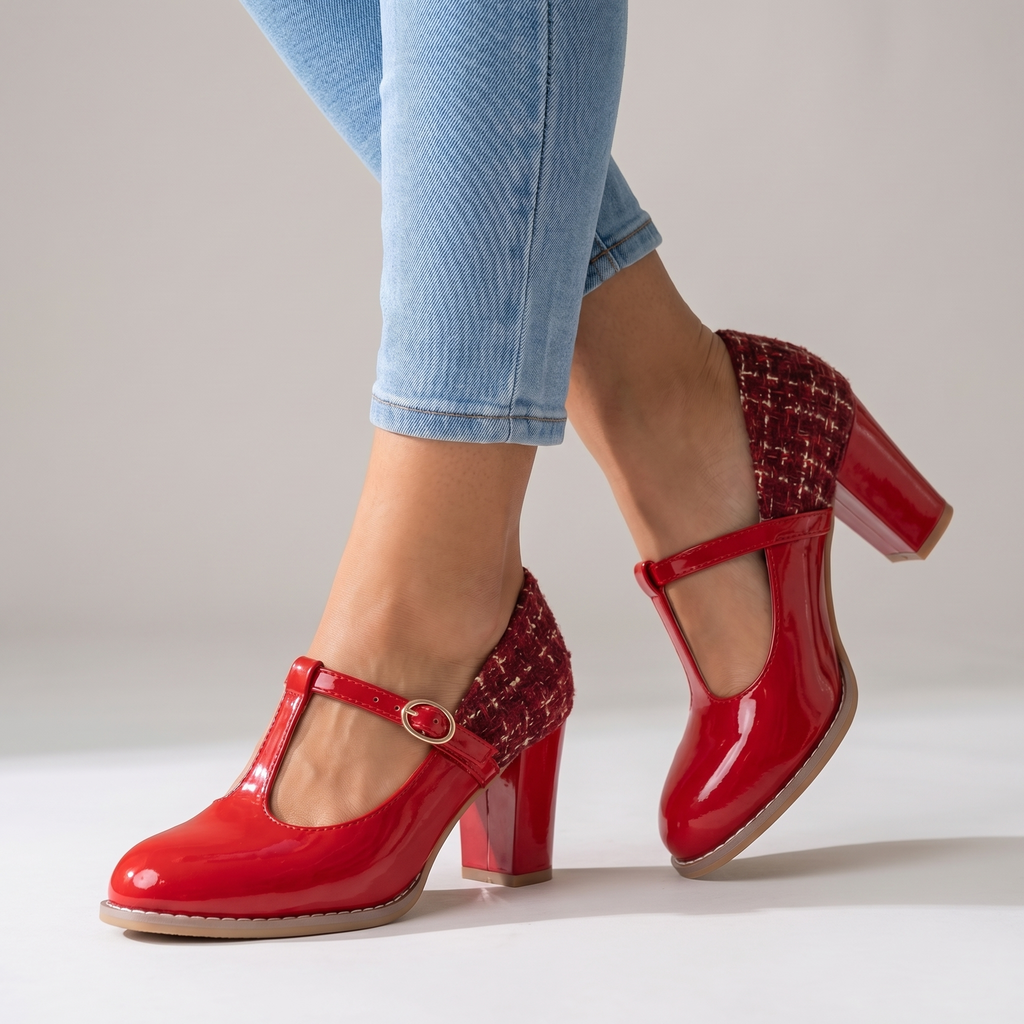 Marlene Mary Jane Pumps  - By Qivii