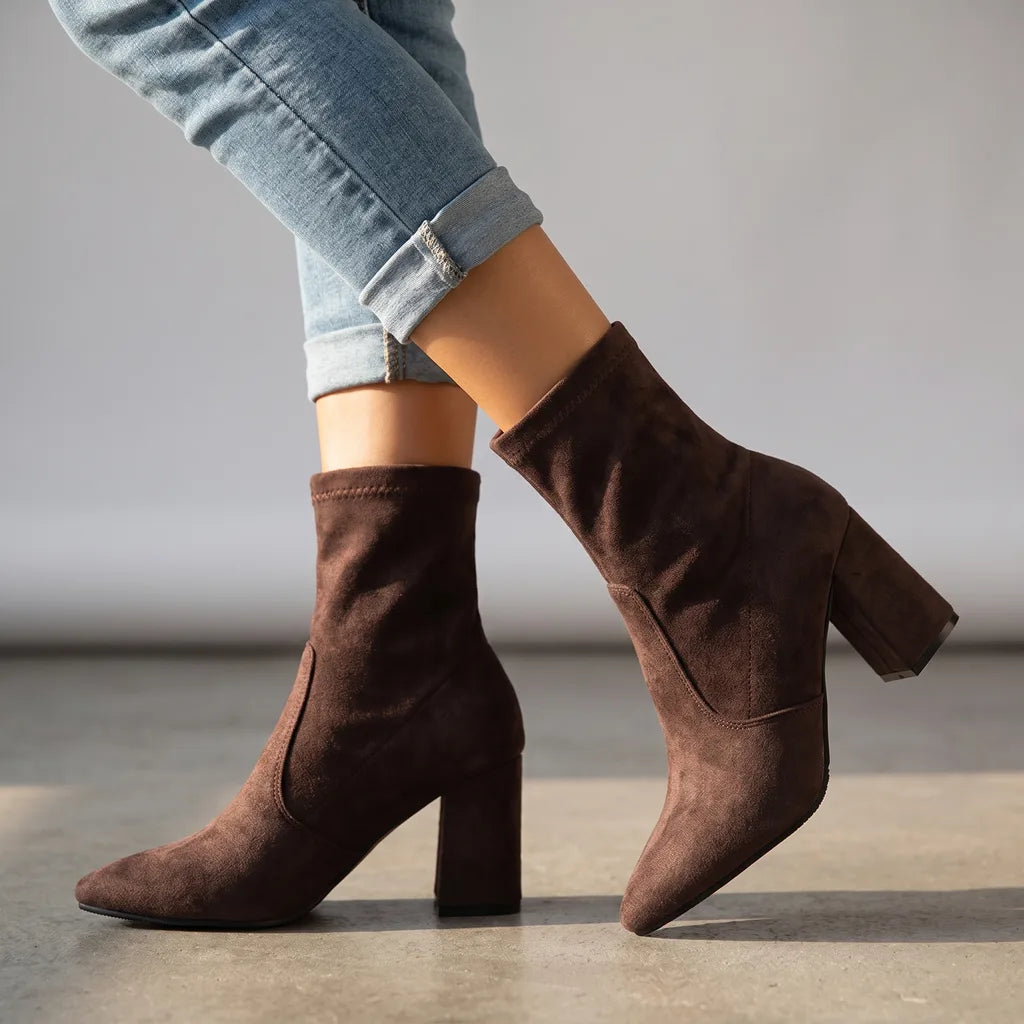 Harriet | Womens Fall Block Heel Boots  - By Qivii