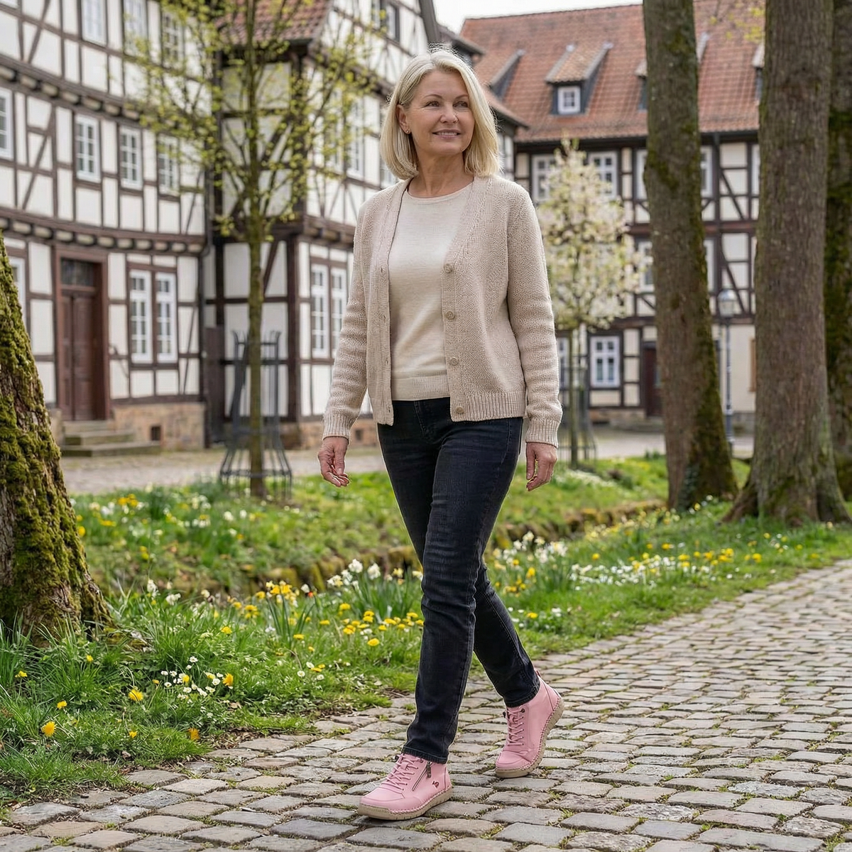Mila  – Komfortable orthopädische Sneakers + Reißverschluss  - By Qivii
