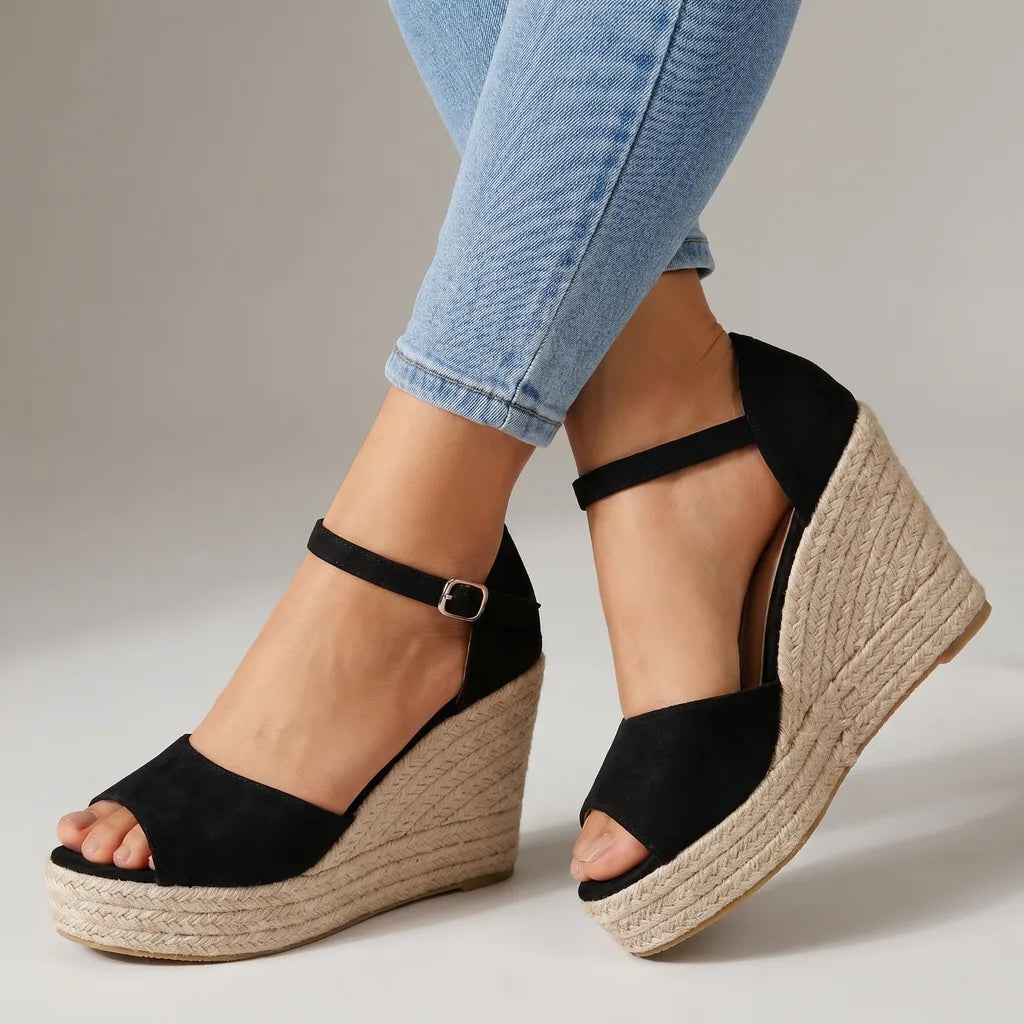 Harlow Wedge Sandals  - By Qivii
