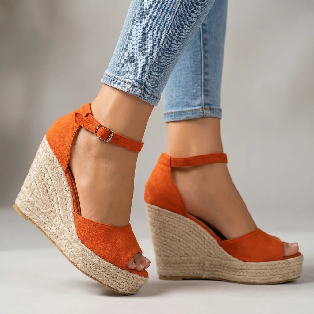 Harlow Wedge Sandals  - By Qivii
