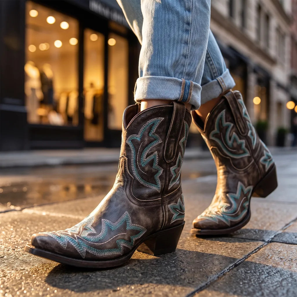 Josephine | Womens Fall Cowboy Boots  - By Qivii
